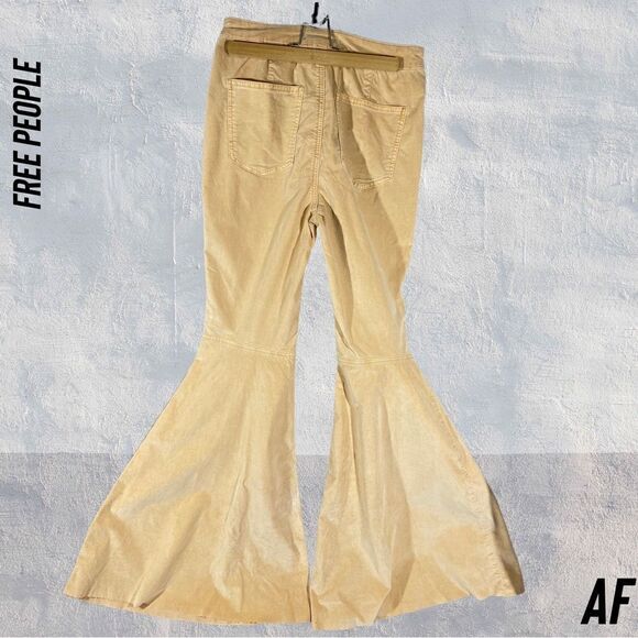 WE THE FREE JUST FLOAT IT ON JEANS IN CREAM NEW SIZE 29 STRETCHABLE WIDE LEG - Picture 4 of 4